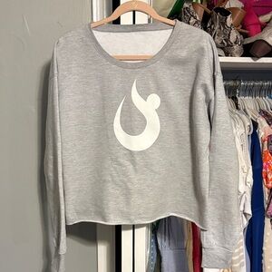 Gray cropped HOTWORX pullover